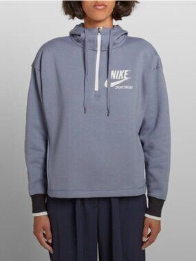 Nike Archive Hoody, Armory Blue and Sail Women's Size Medium